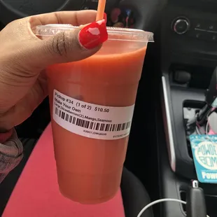 Larger CYO smoothie (mango, strawberry, seamoss)