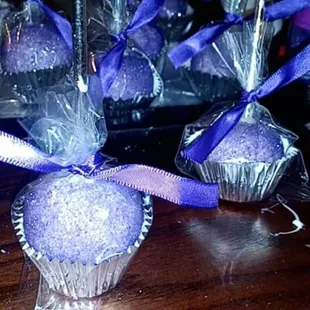 a close up of a cupcake