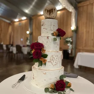 a three tiered wedding cake