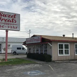 the front of the building