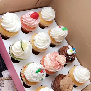 a box of cupcakes