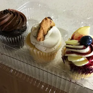 Triple Chocolate, Chocolate Chip Cookie dough and Lemon Blueberry (My personal Favorite)