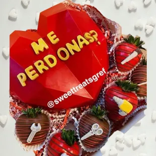 Break heart chocolate covered strawberries