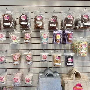 Beef Jerky $14.50, Manjookie, Chex Mix $7.50, Energy Bars $8.50, Popcorn