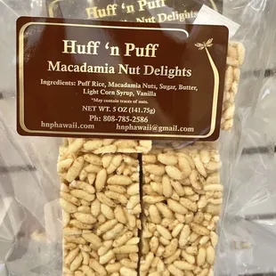 Huff 'n Puff Macadamia Nut Delights