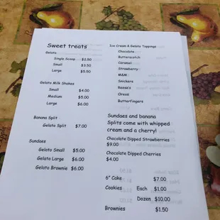Menu front