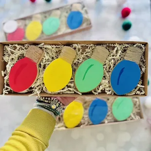 Christmas lights cookie set