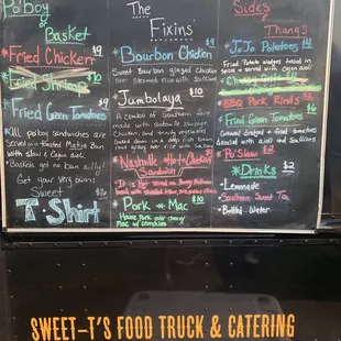 Sample menu in July 2019.