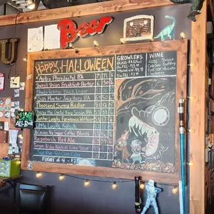 a chalkboard with a pumpkin on it