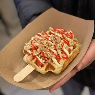 Strawberry cheesecake waffle