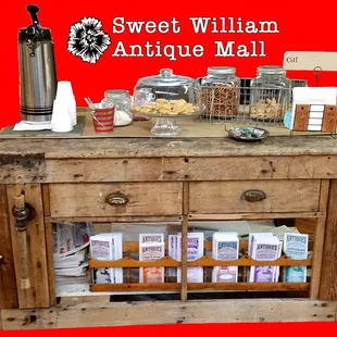 Our coffee bar--free to our customers.