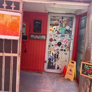 Entry to the order area.