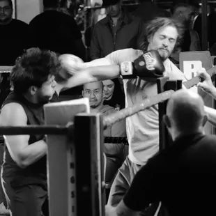 Some action during fight night at Sweet Z&apos;s Boxing Gym in KCK