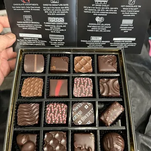 gorgeous. the delicious chocolates before i dived in