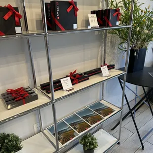 a display of swiss chocolates