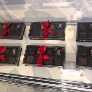a display of swiss chocolates