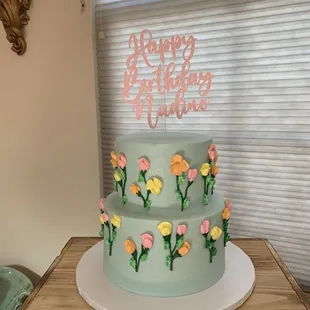 The cake went perfectly with the topper I ordered!