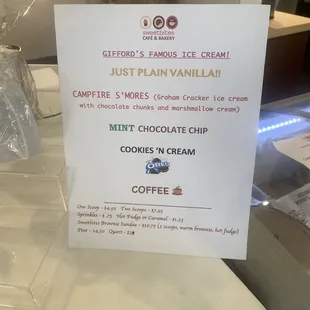 GIFFORD'S FAMOUSE ICE CREAM