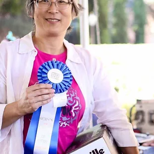 KCRW GOOD FOOD Pie Contest blue ribbon winner!