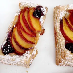 Nectarine and blueberry.