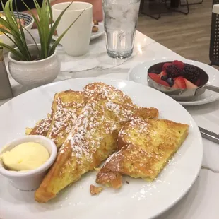 Traditional French toast with a side of berries!