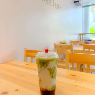 Strawberry Matcha Boba