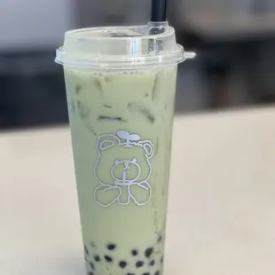 Matcha Iced Green Tea Boba