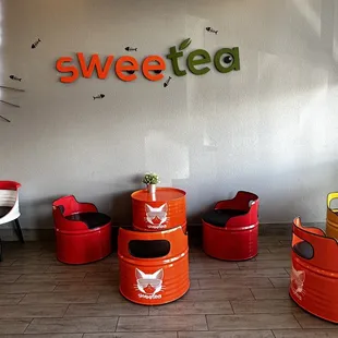 the interior of a sweetea restaurant