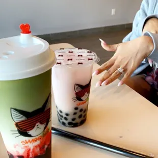 Matcha Strawberry Milk Tea