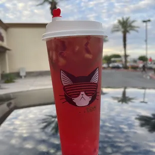 Strawberry peach black tea