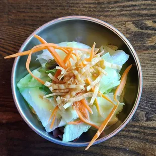 Salad with Honey Mustard Dressing that comes with the Lunch Special