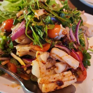 Squid salad...yum!