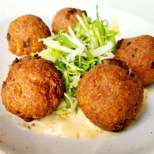 Crab beignets