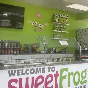 Front of the toppings bar.