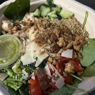 Chicken Pesto Parm add cucumbers