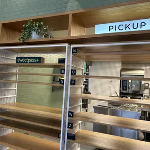 the inside of a pickup shop