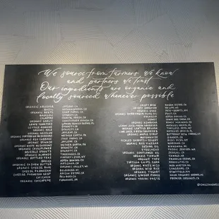 Organic and farm sourced across the country