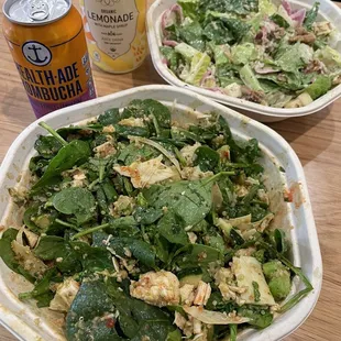 Chicken Pesto Parm and chicken avocado ranch