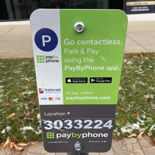 Pay by phone meter parking near by