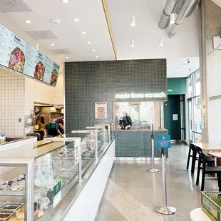 the inside of a restaurant