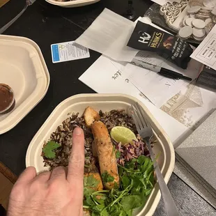 Portion of the salmon is nothing like the pictures.