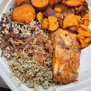 Miso Glazed Salmon Autumn Harvest Bowl