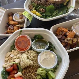 Roasted Sweet Potatoes Hot Honey Mustard