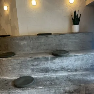 Seating.   Cute vibe.