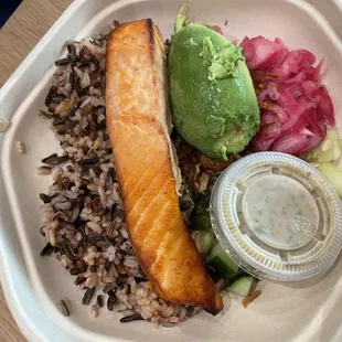 Miso Glazed Salmon with Wild Rice