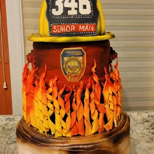 a firefighter cake