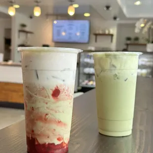 Strawberry Matcha Latte