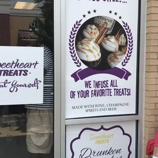 Sweetheart Treats is hard to miss with those decadent cupcakes in the window!