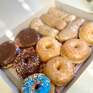 a box of assorted donuts