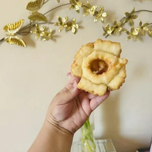 Glazed coffee cake donut